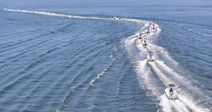 Motorboats at Camp Sea Gull