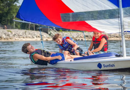 Sailing at Camp Sea Gull