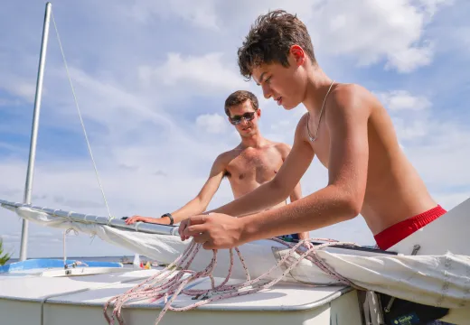 Sailing instruction at Camp Sea Gull